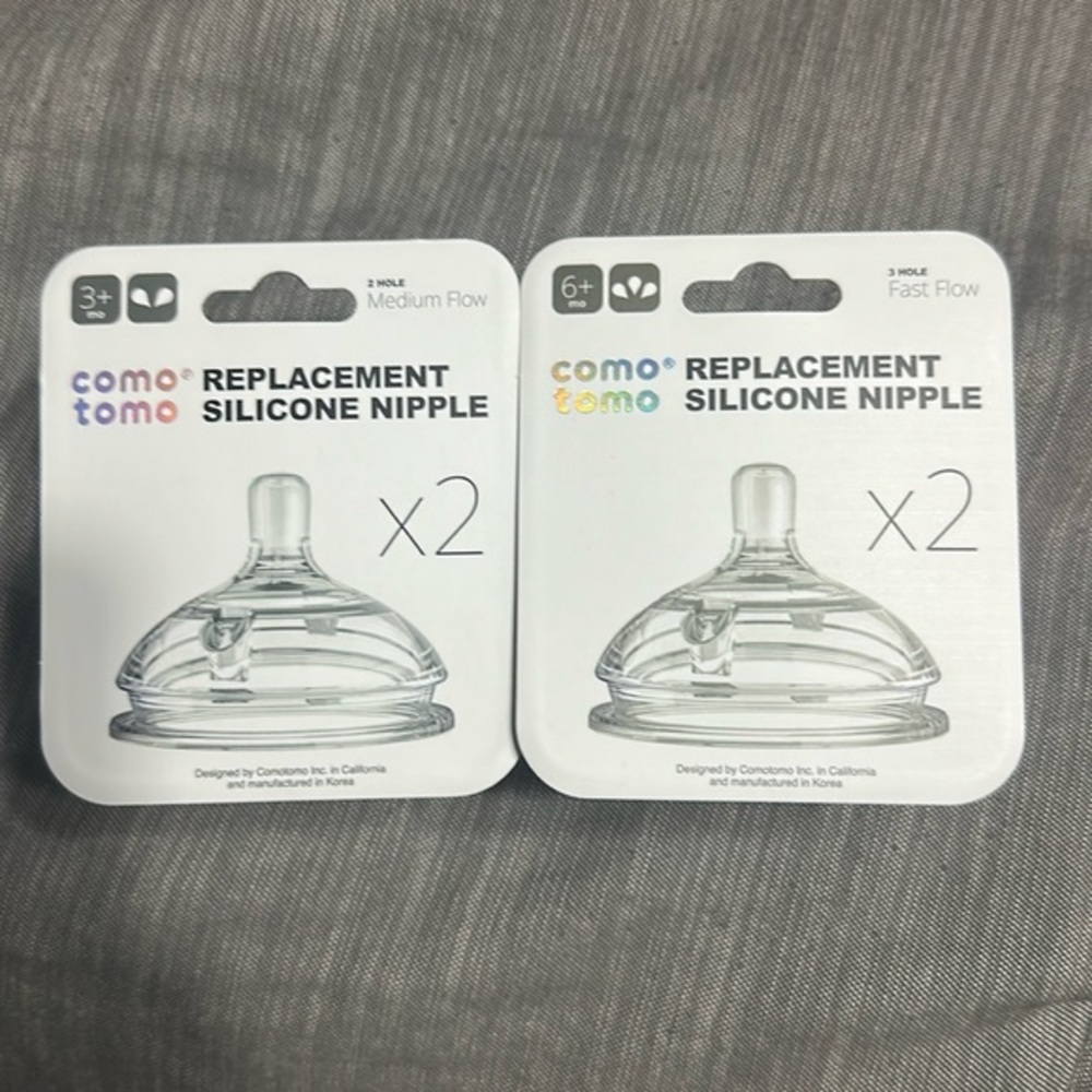 NWT Como Tomo Replacement Nipples | Medium and Fast Flow